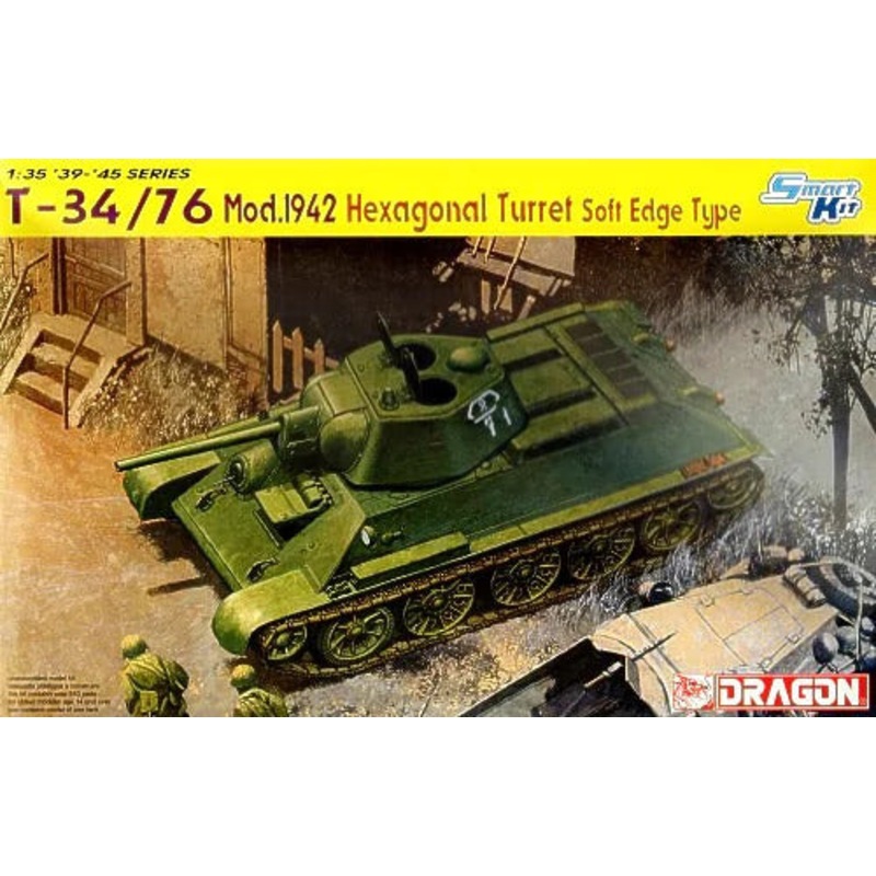 Buy 6424 1/35 T-34/76 Mod.1942 Hexagonal Turret Plastic Model Kit - MyDeal