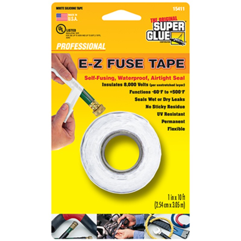 Buy Super Glue EZ Fuse Tape White 10 foot roll (12 PER PACK) MyDeal
