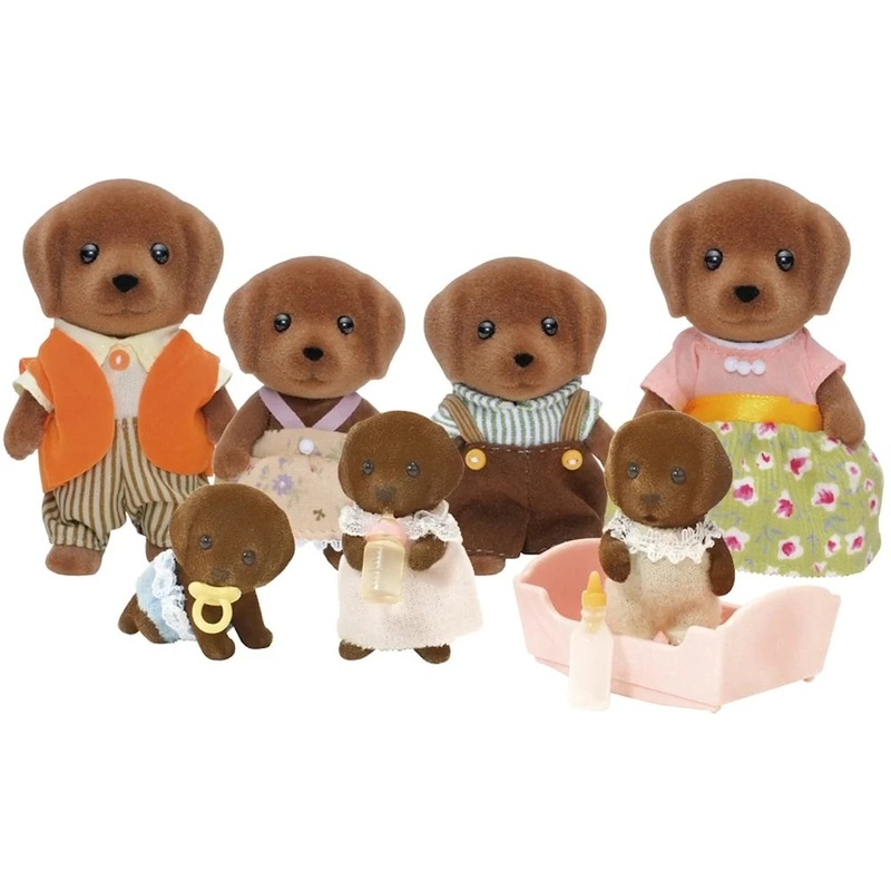 Buy Sylvanian Families Chocolate Labrador Family - MyDeal