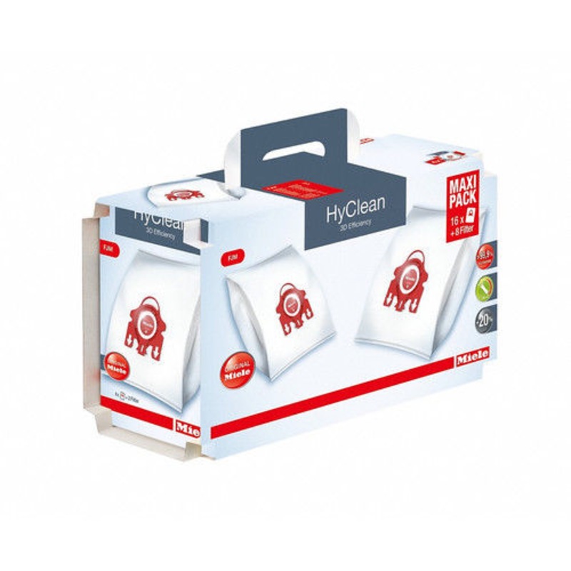 Buy FJM MIELE GENUINE VACUUM BAGS HYCLEAN 3D EFFICIENCY 16 BAGS 8 FILTERS MEGA PACK MyDeal