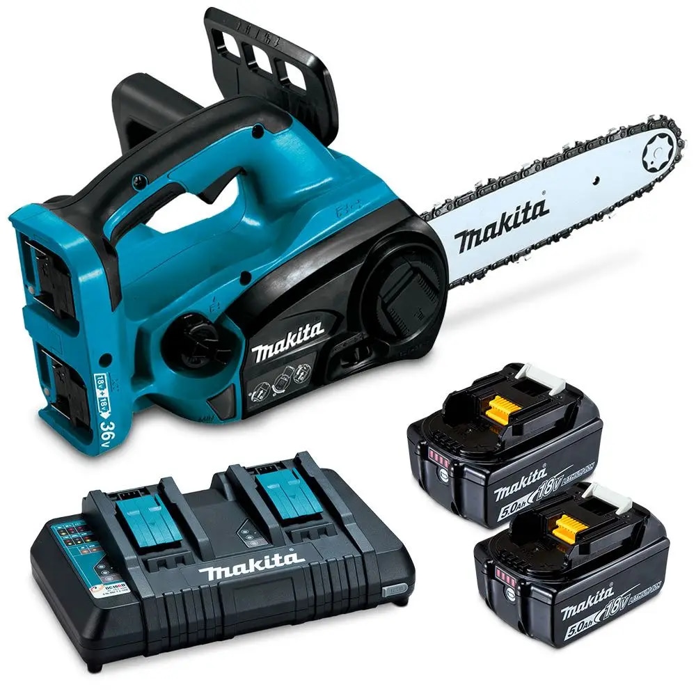 MAKITA CHAINSAW KIT 36V 18VX2 2 X 5.0AH 300MM DUC302PT2  Australia