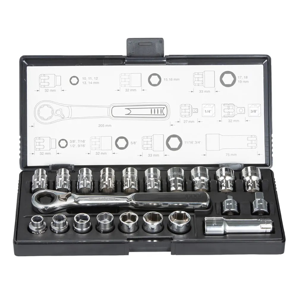 Makita Pass Thru Socket Set B 65604 21pieces Unbranded Australia