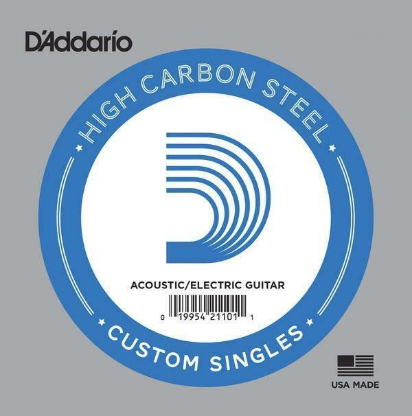 10 x D'Addario PL008 Single Plain Steel .008 Acoustic or Electric Guitar Strings