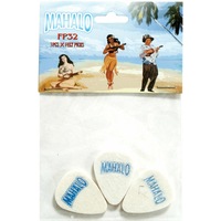 3 x Mahalo Ukulele Felt Picks 3.2mm Flat Soft Tone Hawaiian Pack Uke
