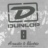 6 x Jim Dunlop DPS008 Single Plain Steel .008 Electric or Acoustic Guitar String