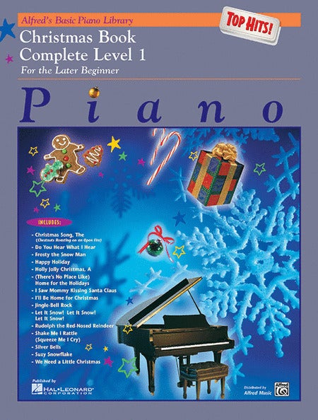 Alfred's Basic Piano Library - Top Hits Christmas Book Complete Level 1 