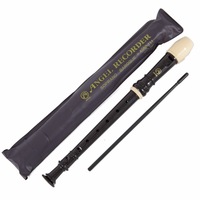 ANGEL Descant Recorder 2 Piece ABS Resin Dark Brown for School