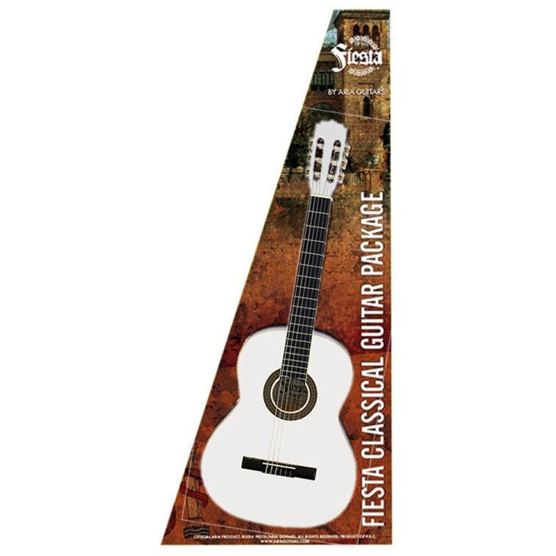 Buy Aria Fiesta 1/2-Size Classical/Nylon String Guitar Pack in White ...