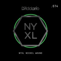 D'Addario NYXL Nickel Wound Electric Guitar Single String, .074