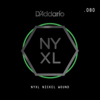 D'Addario NYXL Nickel Wound Electric Guitar Single String, .080