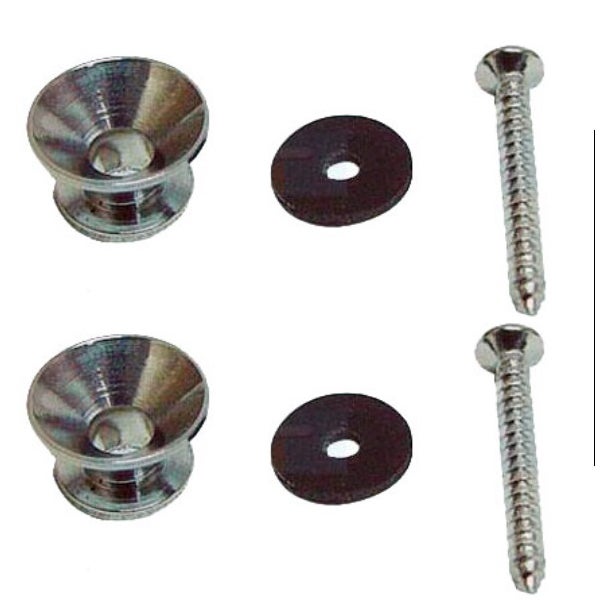 DR Parts Chrome strap Button / End Pin - PAIR