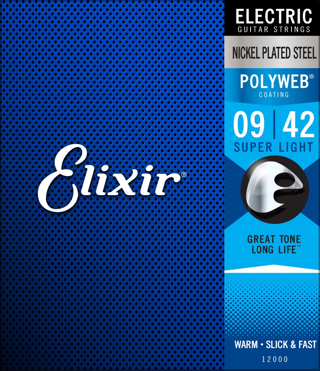 Elixir 12000 Polyweb Electric Super Light 9-42 Electric Guitar Strings