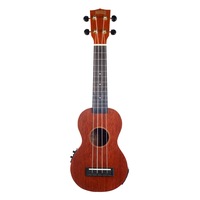 Mahalo Java Series Soprano Ukulele - Electric Acoustic (Transparent Brown)