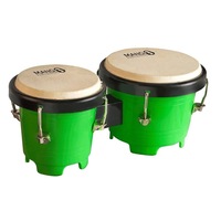 Mano Percussion Mini Bongo Drums, 4.5 & 5 Inch Tunable Heads Green
