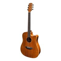 Martinez 'Southern Star' Series Koa Solid Top Acoustic-Electric Dreadnought Cutaway Guitar (Natural Gloss)