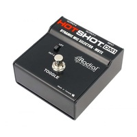Mic switcher toggles signal from PA to monitors. For dynamic mics