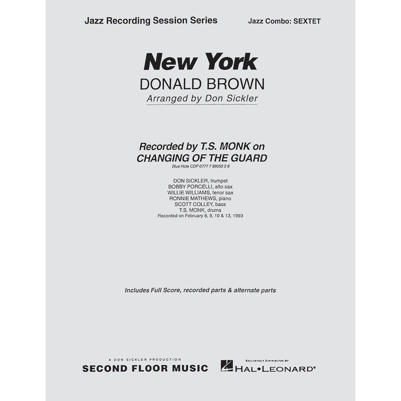 Buy New York Jazz Combo Score/Parts MyDeal