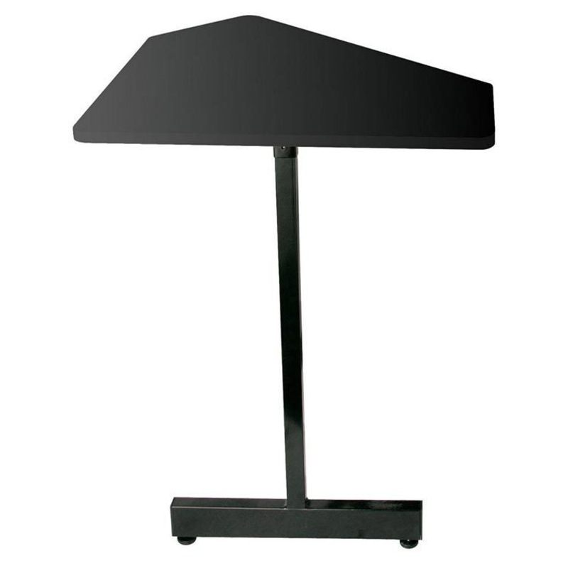Buy On Stage Workstation Corner Accessory Table in Black/Black Steel Frame MyDeal