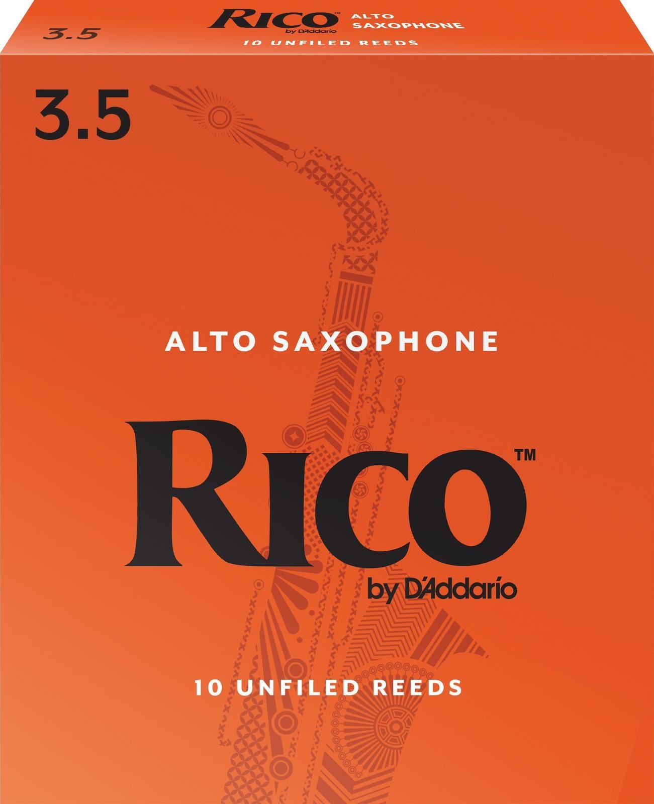 Rico Alto Sax Reeds, Strength 3.5, 10-pack