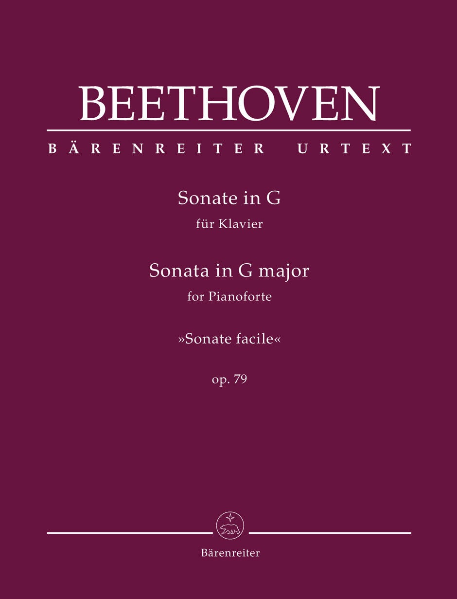 Sonata For Pianoforte In G Major Op. 79 "Sonate Facile"