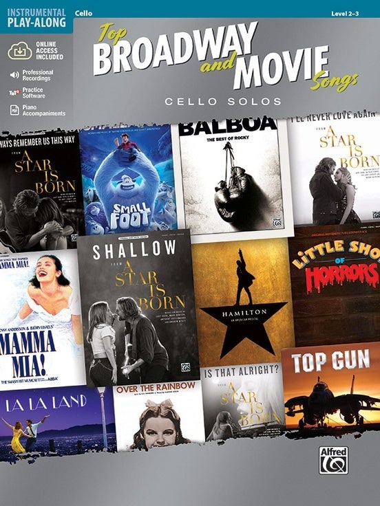 Top Broadway And Movie Songs Cello Solo Book/Oa