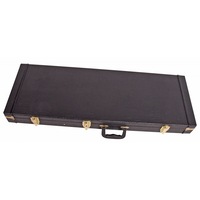 V-CASE Electric Guitar Hard Case, Strat / Tele Rectangular, Black, Plush