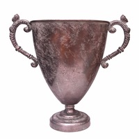 Christmas Antique Black Metal Urn 29cm