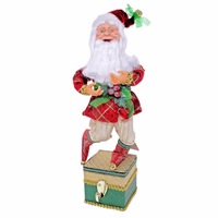 Cotton Candy Elf Stocking Hanger Red/Green 38cm