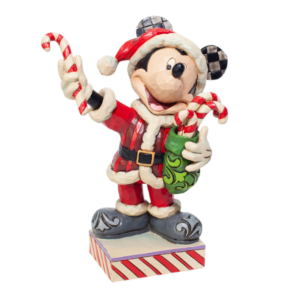 Disney Traditions Santa Mickey with Candy Canes 16cm