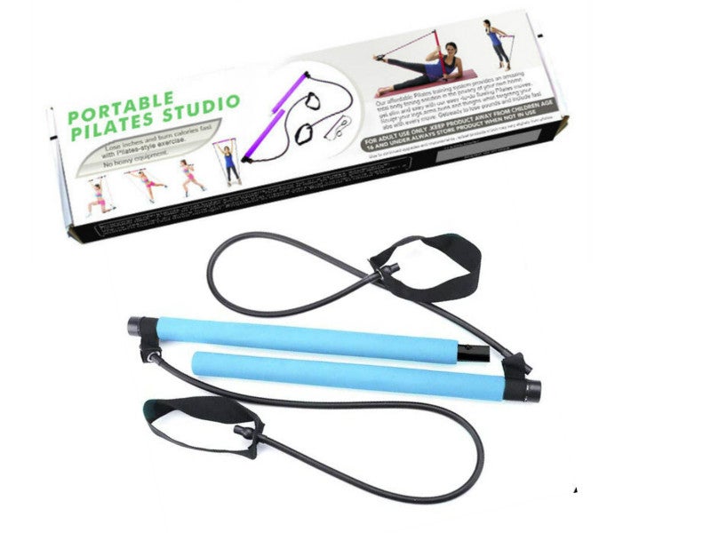 Blue Greymond Portable Pilates Bar Kit Yoga Pilates Stick Muscle Toning Bar