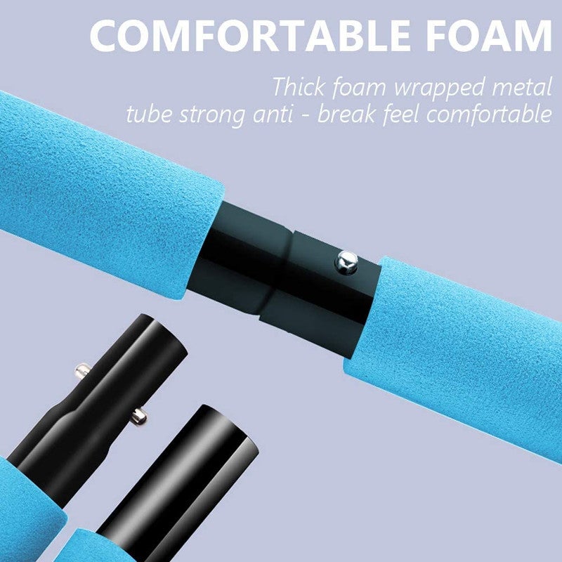 Portable Pilates Bar Kit Yoga Pilates Stick Muscle Toning Bar with