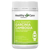 Healthy Care Garcinia Cambogia Ultra Strength 5000 60% HCA 100 Capsules - Quality Vitamins Australia