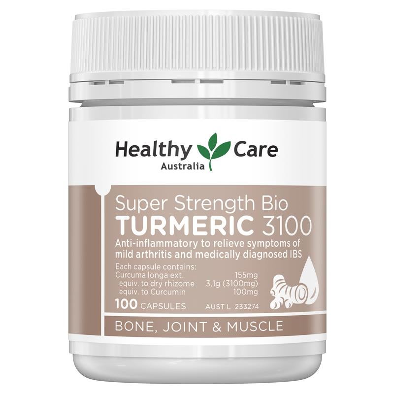 Healthy Care Turmeric Super Strength 3100 100 Capsules