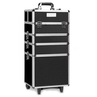 Makeup Case Organiser Trolley 7-in-1 Aluminium Black Diamond - Makeup Cases Australia
