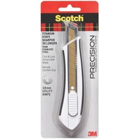 3M Scotch 70005245959 Titanium Utility Knife TI-KL - 18mm - Large - White [70005245959]