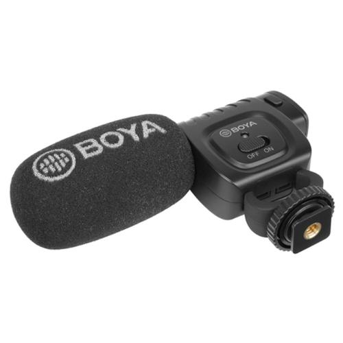 Boya BY-BM3011 On-Camera Compact Shotgun Microphone - The 3.5mm output connector makes it compatible with DSLRs, camcorders, audio recorders, and more [BY-BM3011]