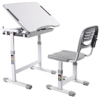 LUMI BT-B201-GRY Ergonomical, Height Adjustable, Desk and Chair Set for Kids - Grey, Designed for 3 - 10 year [B201-GRY]