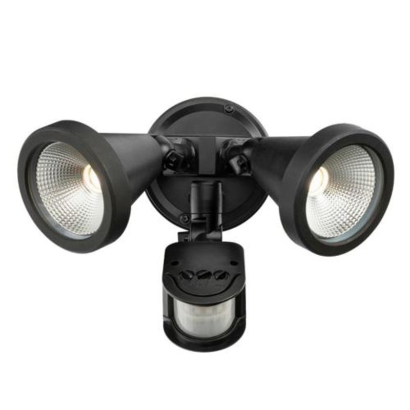 brilliant smart stinger led twin security light with sensor