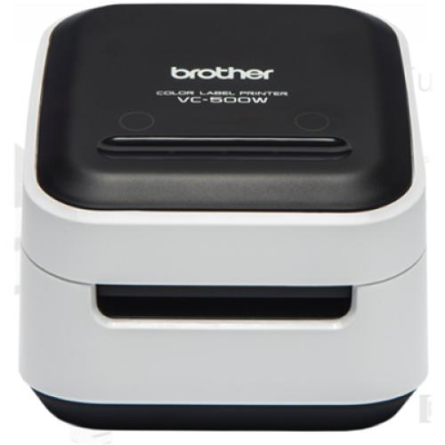 Brother Point-of-sale VC-500W Full Colour Label Printer, Full colour professional finish Ink-free Printing PC and Mac w/Color Label Editor app for iOS/Android AirPrint [VC500W]