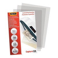 Fellowes 5306302 Laminating Pouches 54x86mm 125 Micron Pack 100 [5306302]