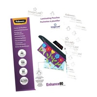 Fellowes 5306114 Laminating Pouches A4 Gloss 80 Micron Pack 100 [5306114]