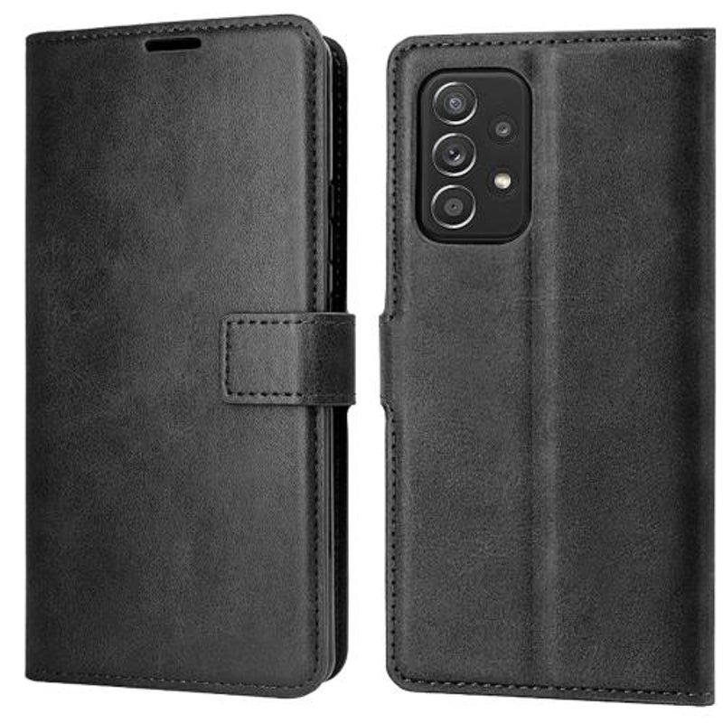 Buy Folio Flip Wallet Case for Galaxy A14 4G/5G (2023) - Black, 3 Card ...