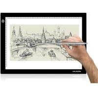 Huion L4S LED Light Pad Only 5.1mm of thickness, USB Powered, 12-by-8 inch work surface [L4S Black]