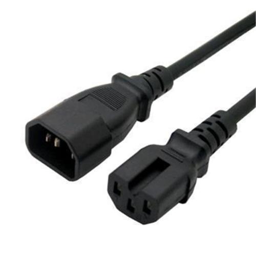 Power Extension Cable 2m IEC C14 to IEC C15 - Male to Female - Black [SEVOEM9372]