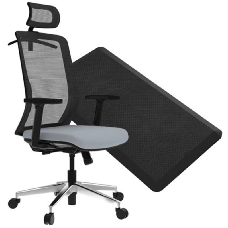 Buy Loctek YZ202 Ergonomic Sit & Standing Bundle Mesh Office Chair With