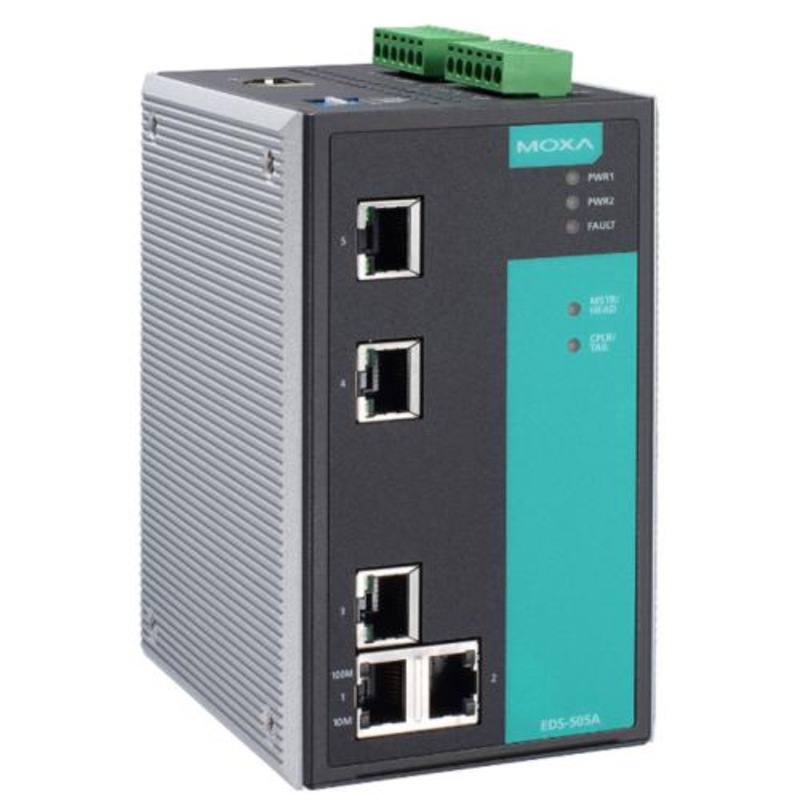 Buy MOXA Industrial switch EDS-505A 5 port Managed Ethernet switch with ...