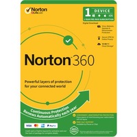 NortonLifeLock NORTON 360 Standard 1 User 1 Device 12 Month 10GB PC Cloud Backup Includes Secure VPN 1 Year OEM Attach [21432860]