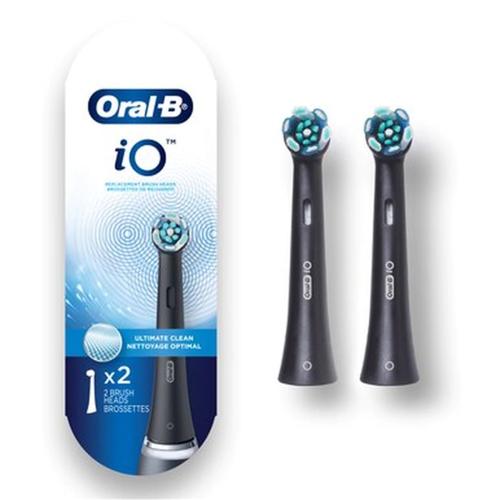 Oral-B iO CB-2 Ultimate Clean Replacement Brush Heads 2 Pack (Black) for Oral-B iO Series 9 Toothbrush