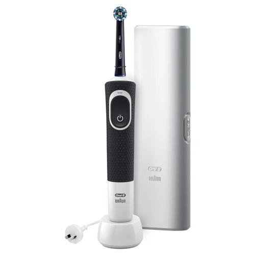 Oral-B Pro 100 CrossAction Electric Toothbrush with Travel Case (Black) From the #1 brand recommended by dentists worldwide [PRO100MB]