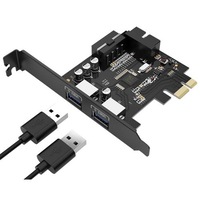Orico Desktop PC 2 X External USB3.0 + 1 X Internal USB 3.0 connector PCI-E Express Card (PVU3-2O2I) [ORICO-PVU3-2O2I]